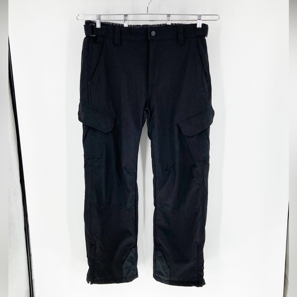 Gerry black snow pants ski snowboard Gorpcore cargo adjustable waist